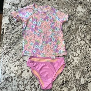 Floral Rash Guard and Swim bottoms